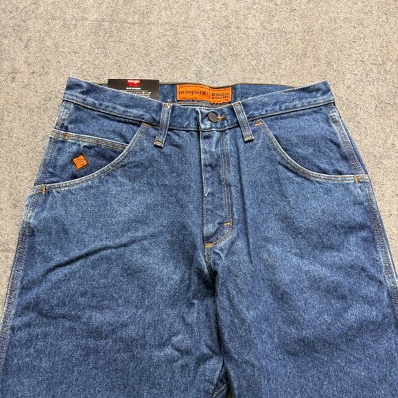 Wrangler Flame Resistant Jeans Men 32 x 30 Blue Relaxed Fit FR3W050 - Picture 3 of 16